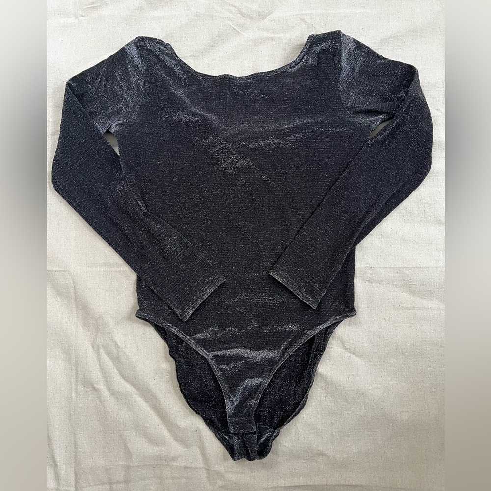 Vintage Anne Klein Metallic Bodysuit Size 10 - Picture 2 of 5